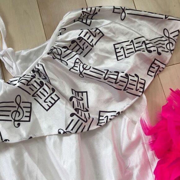 Costume Girls 1950s Poodle Halloween Off-Shoulder Overlay Costume Dress & Boa - Picture 2 of 3